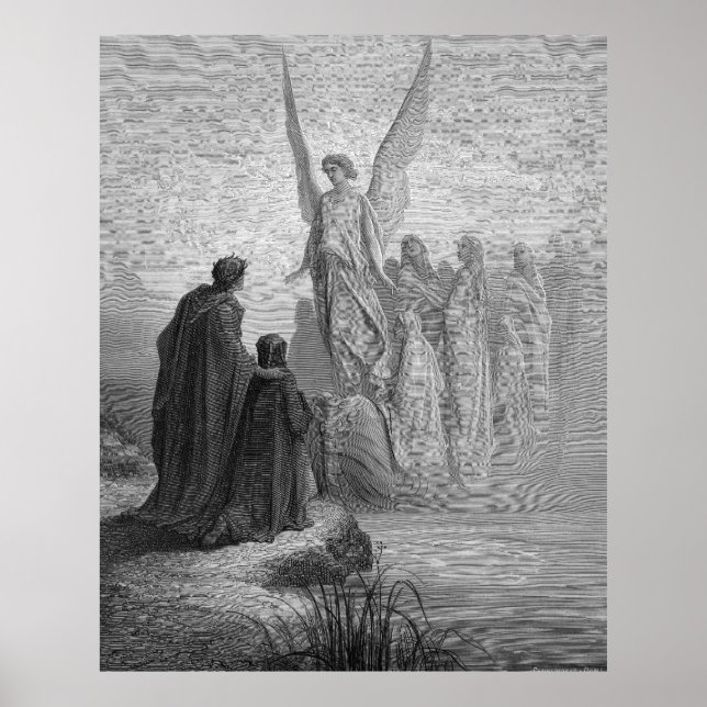 Póster Gustave Dore Engrenando Ilustração Purgatória Dant (Frente)