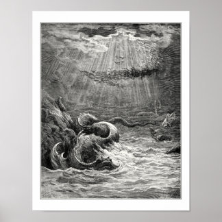 Poster Gustave Dore: réptil com desova abundante