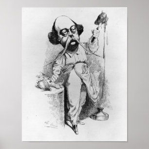 Poster Gustave Flaubert que disseca a senhora Bovary