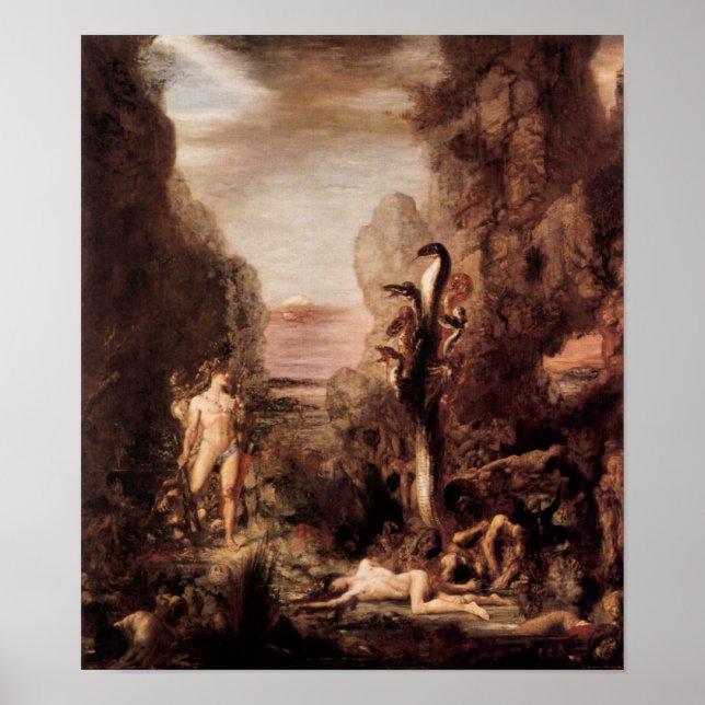 Poster Gustave Moreau - Hércules e Hidra (Frente)