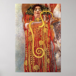 Póster Gustavo Klimt - deusa da medicina de Hygieia da