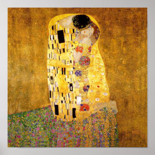 Póster Gustavo Klimt o beijo