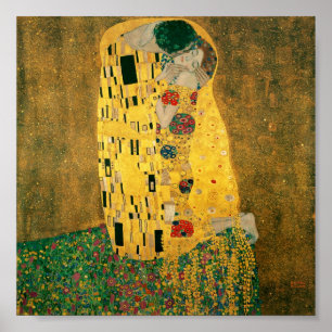 Póster Gustavo Klimt - o beijo (EL Beso, Le Baiser)