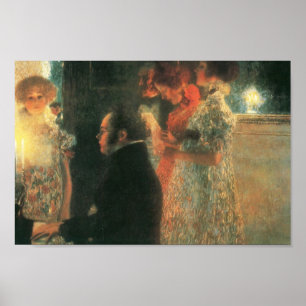 Póster Gustavo Klimt- Schubert no piano II
