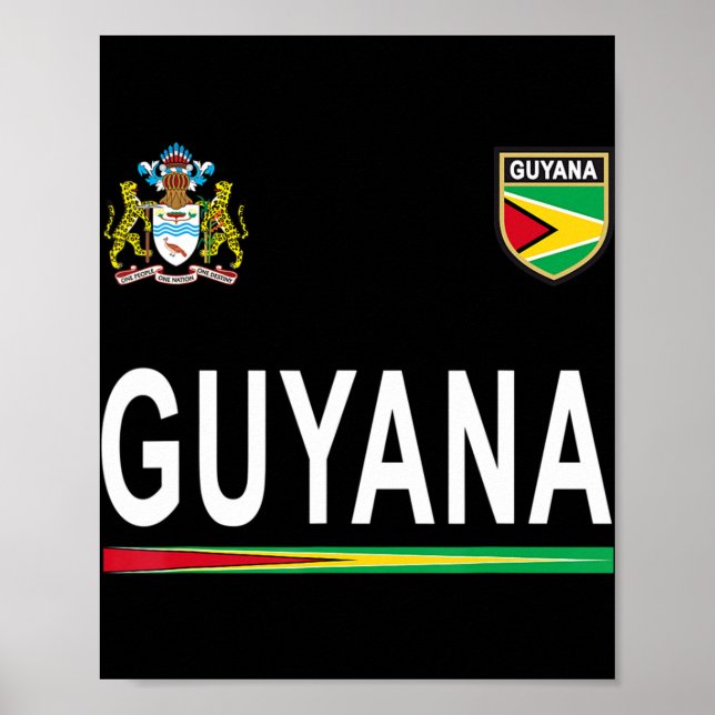 Poster Guyana Cheer Jersey 2017 Futebol da Guiana (Frente)