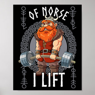 Poster Gym Bodybuilding Training Of Norse I Lift Viking 
