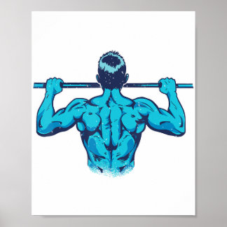 Poster Gym De Tempo De Trabalho De Retorno De Calistênico