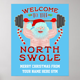 Póster Gym feito sob encomenda engraçado de Swole Papai