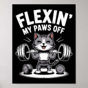 Poster Gym Instruc de Malhação de Proprietário de Gato de