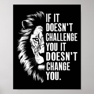 Poster Gym Motivational cita se não o desafiar