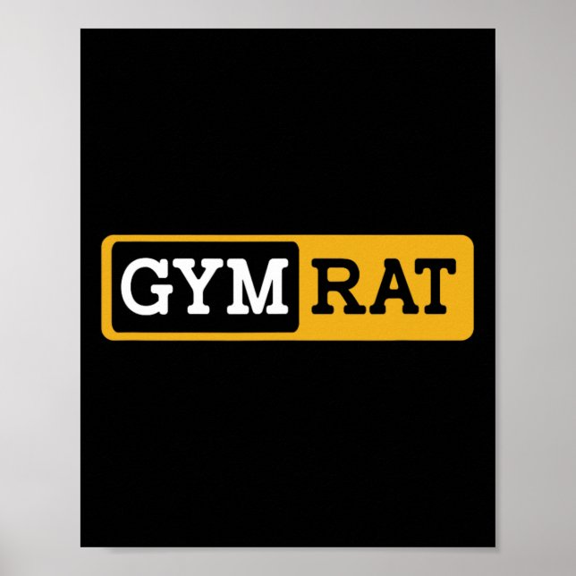 Poster Gym Rat Bodybuilding Workout Bodybuilder (Frente)