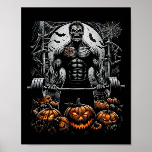 Poster Gym Skeleton - Malhação divertida-halloween Workou