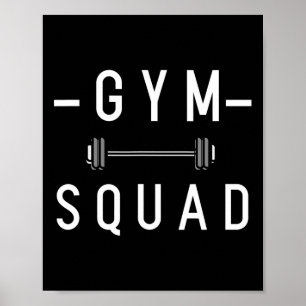 Poster Gym Squad Bodybuilding Motivational Cote Gym
