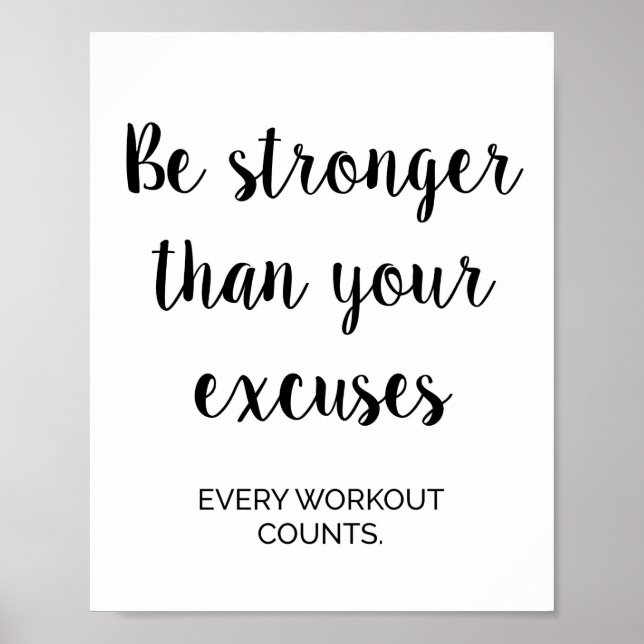 Poster Gym, Workout, Malhação Motivational Wall Decor (Frente)