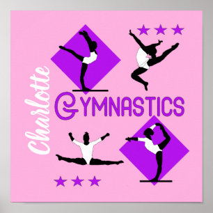 Poster Gymnast Figures Gymnastics de garotas bonitas pers
