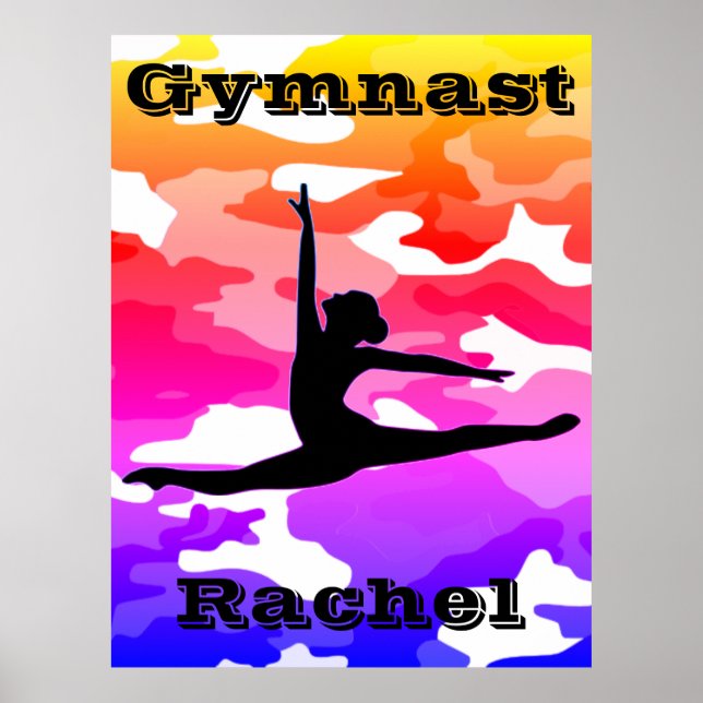 Poster Gymnast Rainbow Camouflage (Frente)