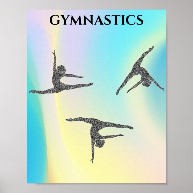 Poster "GYMNASTICS" arco-íris Quebra-cabeça (Frente)