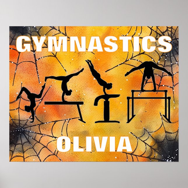 Poster Gymnastics Spooky Spiderweb Halloween (Frente)