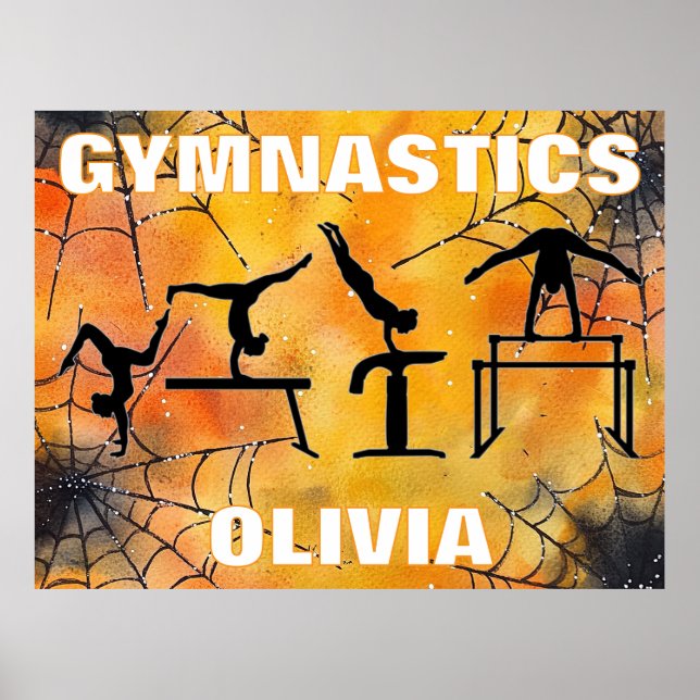 Poster Gymnastics Spooky Spiderweb Halloween (Frente)