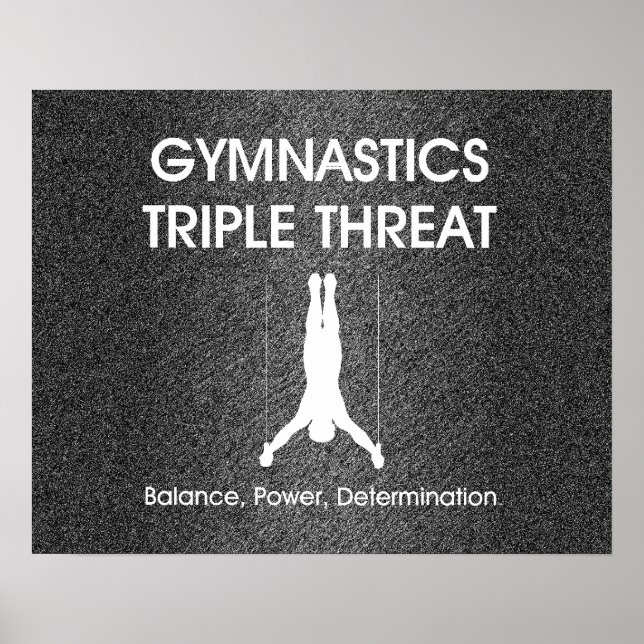 Póster Gymnastics TOP Triple Threat (masculino) (Frente)