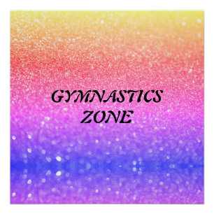 Póster Gymnastics Zone Rainbow Sparkle Glossy Poster