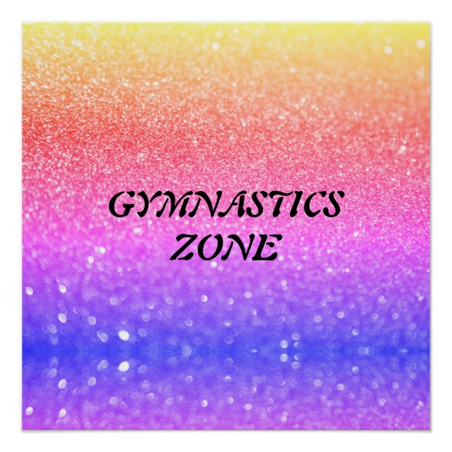 Póster Gymnastics Zone Rainbow Sparkle Glossy Poster (Frente)