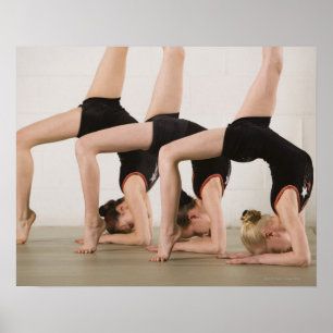 Poster Gymnasts que levantam upside-down