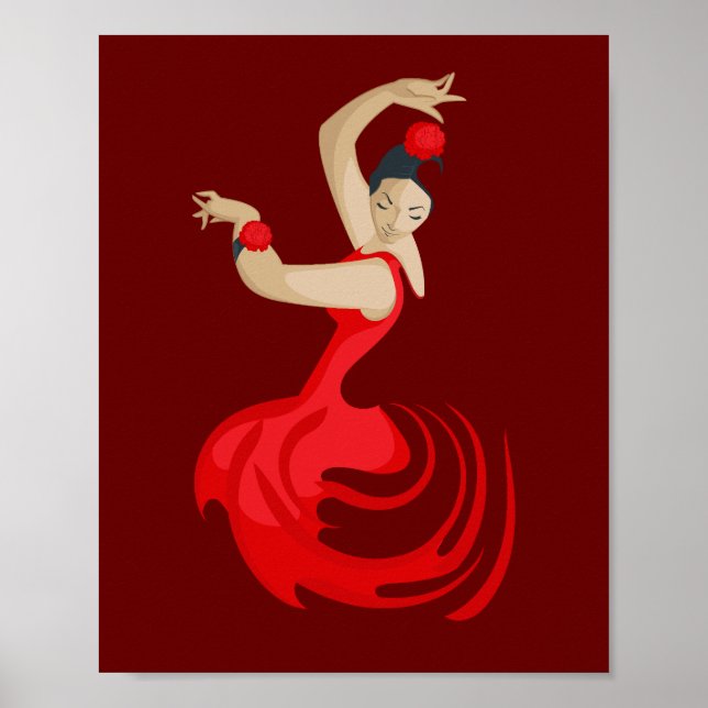 Poster Gypsy Flamenco Dancer (Frente)
