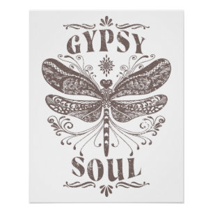 Póster Gypsy Soul - Libélula Boêmia