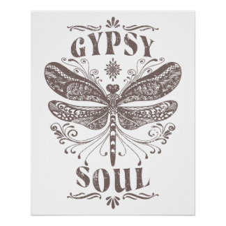 Póster Gypsy Soul - Libélula Boêmia