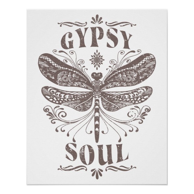 Póster Gypsy Soul - Libélula Boêmia (Frente)