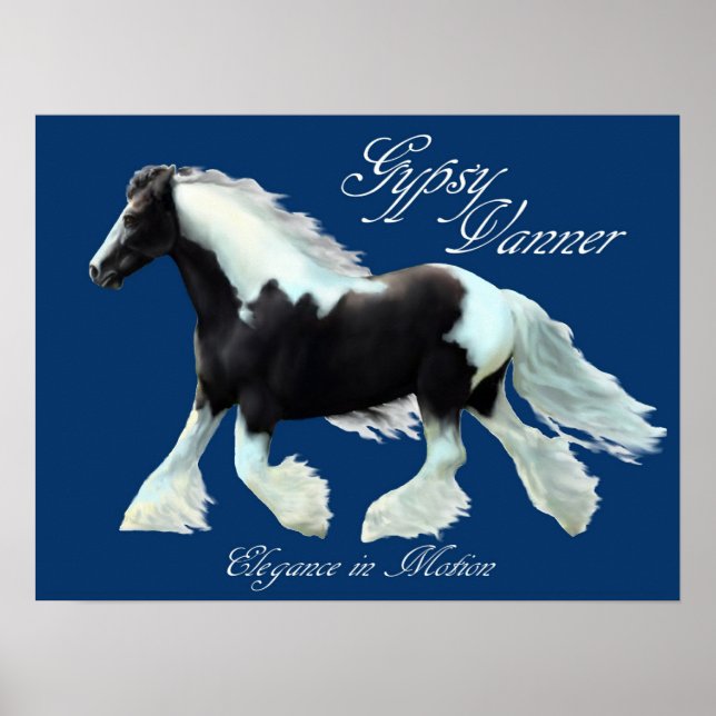 Poster Gypsy Vanner, Elegance em movimento (Frente)