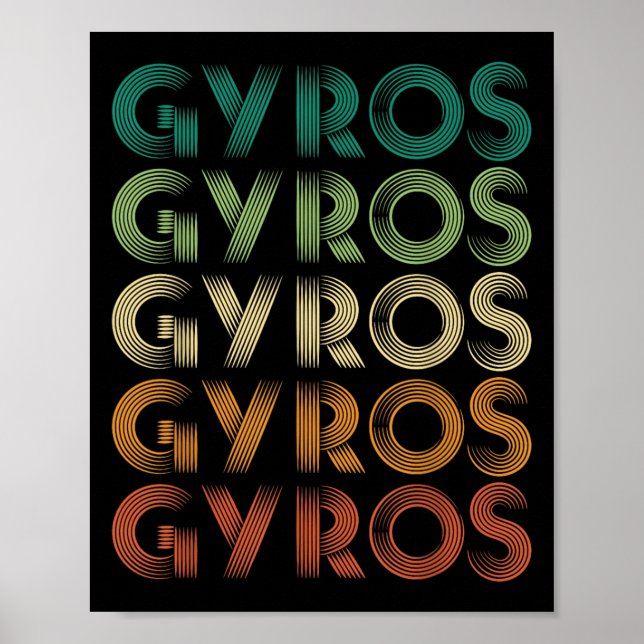 Poster Gyros Grécia Pé Grego Malaka (Frente)