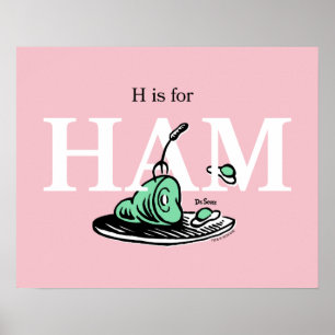 Poster "H é para HAM"   Design de Alfabeto