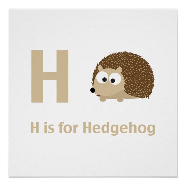 Póster H é para Hedgehog (Frente)