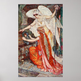 Poster H J Ford Vintage Ilustração do papagaio azul