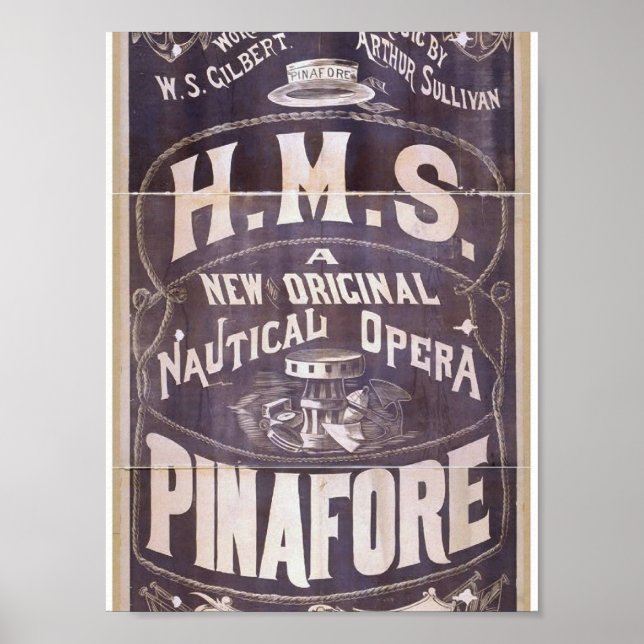 Póster H.M.S. Pinaefre, Teatro Retro "Ópera Náutica" (Frente)