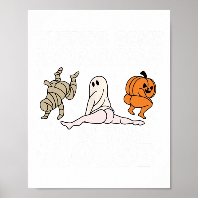 Poster Há alguns horrores nesta casa Ghost Pumpkin H (Frente)