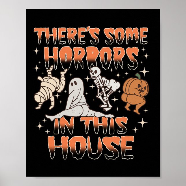 Poster Há alguns horrores nesta casa presentes de Hallowe (Frente)