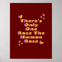 Poster Há apenas uma raça contra o racismo