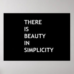 Poster Há beleza na simplicidade