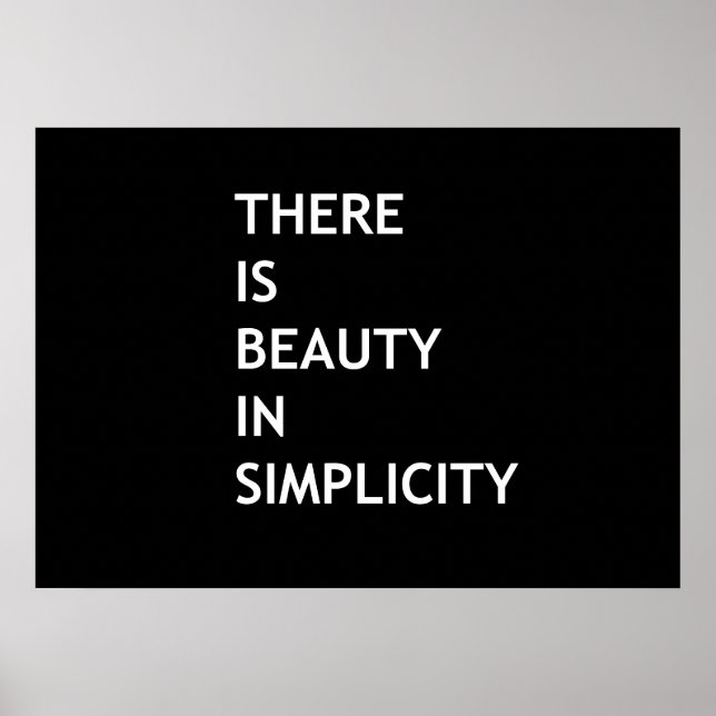 Poster Há beleza na simplicidade (Frente)