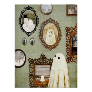 Póster Há um Fantasma na Galeria de Retratos