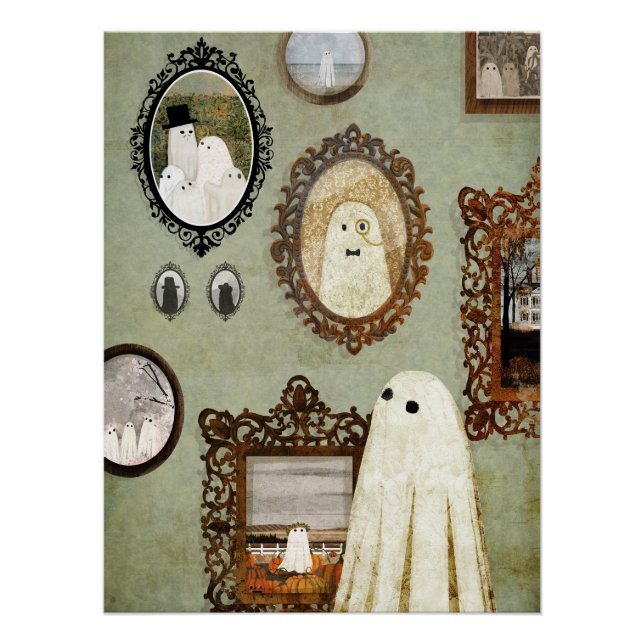 Póster Há um Fantasma na Galeria de Retratos (Frente)