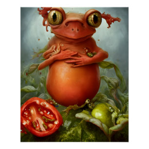 Póster Há uma criatura na minha salada
