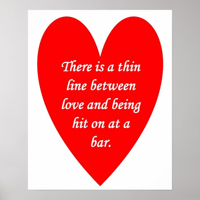 Póster há uma linha fina entre amor e (Frente)