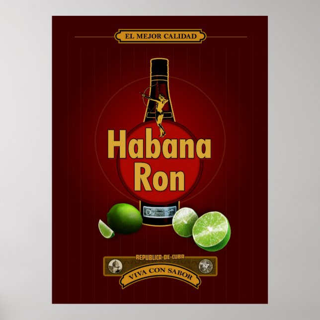 Póster Habana Ron (Frente)