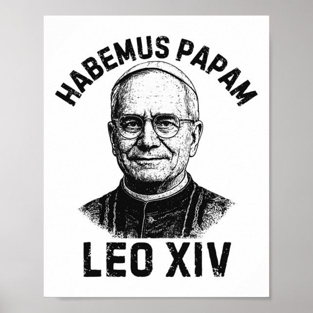 Poster Habemus Papam Papa Leo Xiv (Frente)