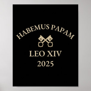 Poster Habemus Papam Papa Leo Xiv 2025 Católico