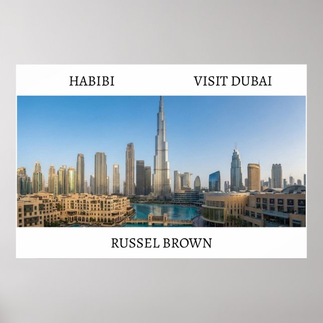 Poster Habibi Venha para Dubai Viagens Modernas (Frente)